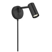 Dainolite 1 Light Halogen Wall Swing Arm Spotlight Matte Black