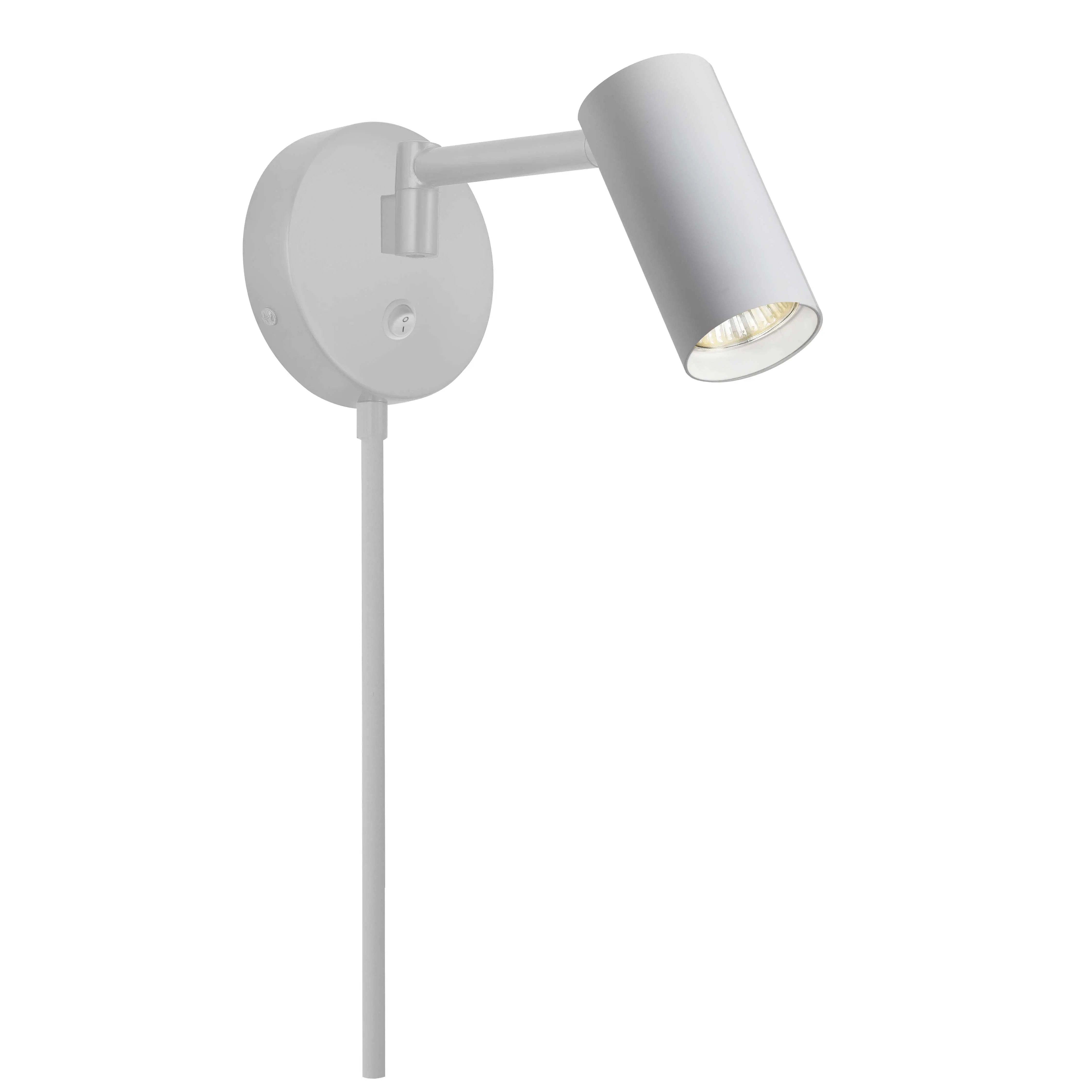 Dainolite 1 Light Halogen Wall Swing Arm Spotlight Matte White