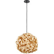 Dainolite 1 Light Incandescent Bamboo Pendant Matte Black