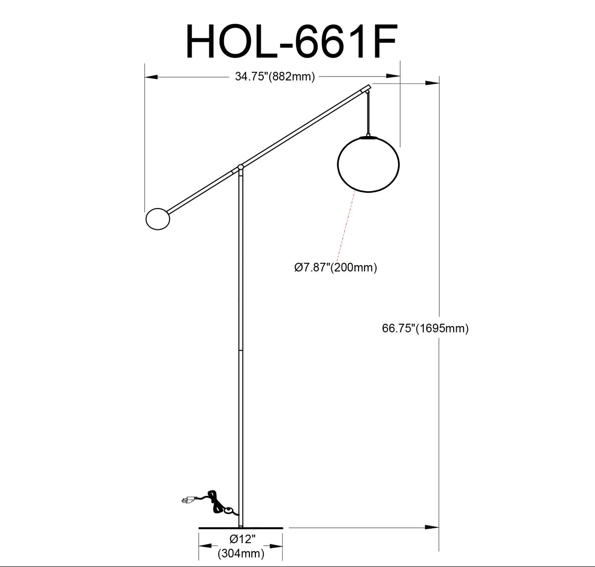 Dainolite 1 Light Incandescent Floor Lamp Aged Brass with Opal Glass HOL-661F-AGB