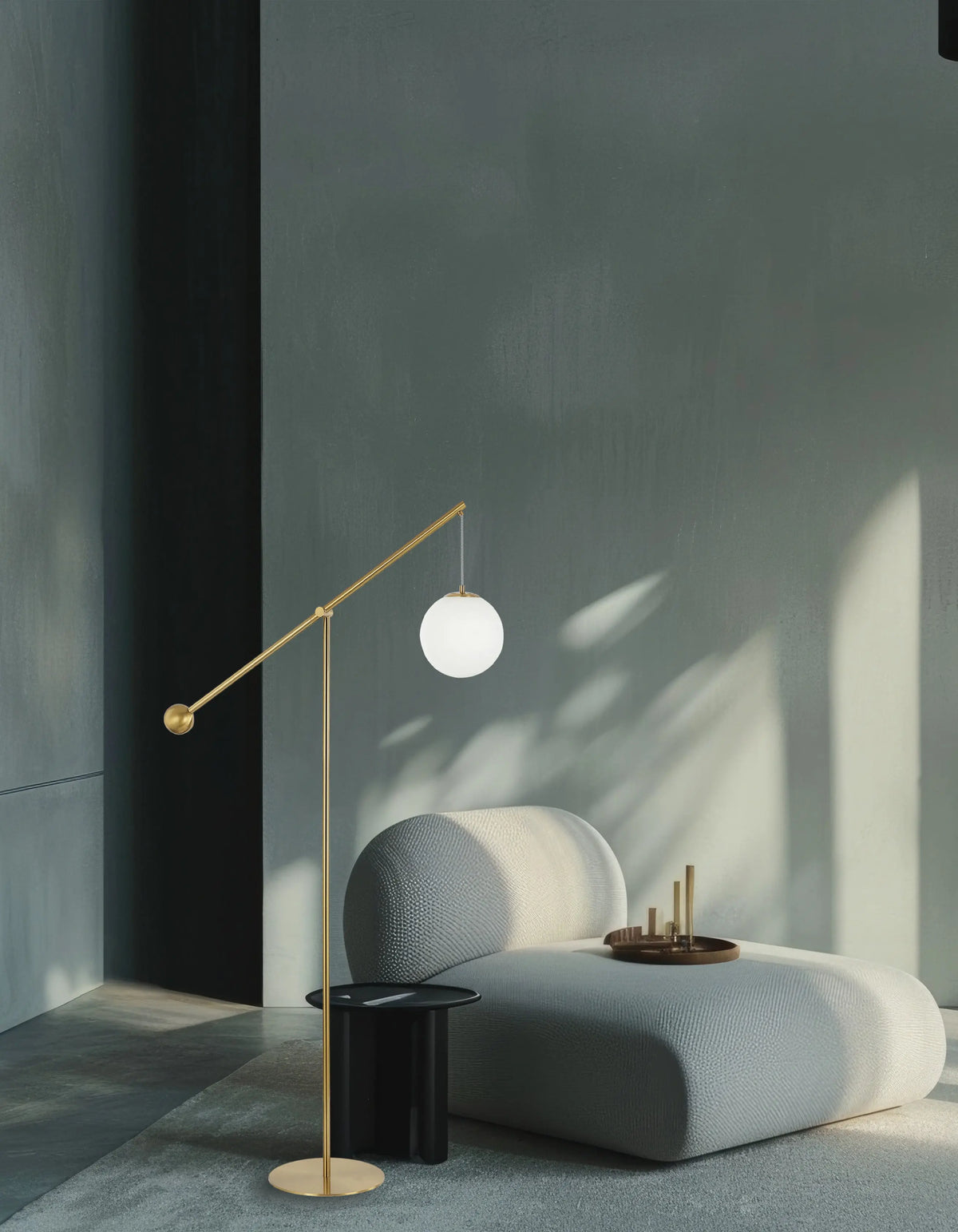 Dainolite 1 Light Incandescent Floor Lamp Aged Brass with Opal Glass HOL-661F-AGB