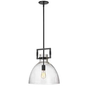 Dainolite 1 Light Incandescent Matte Black Pendant
