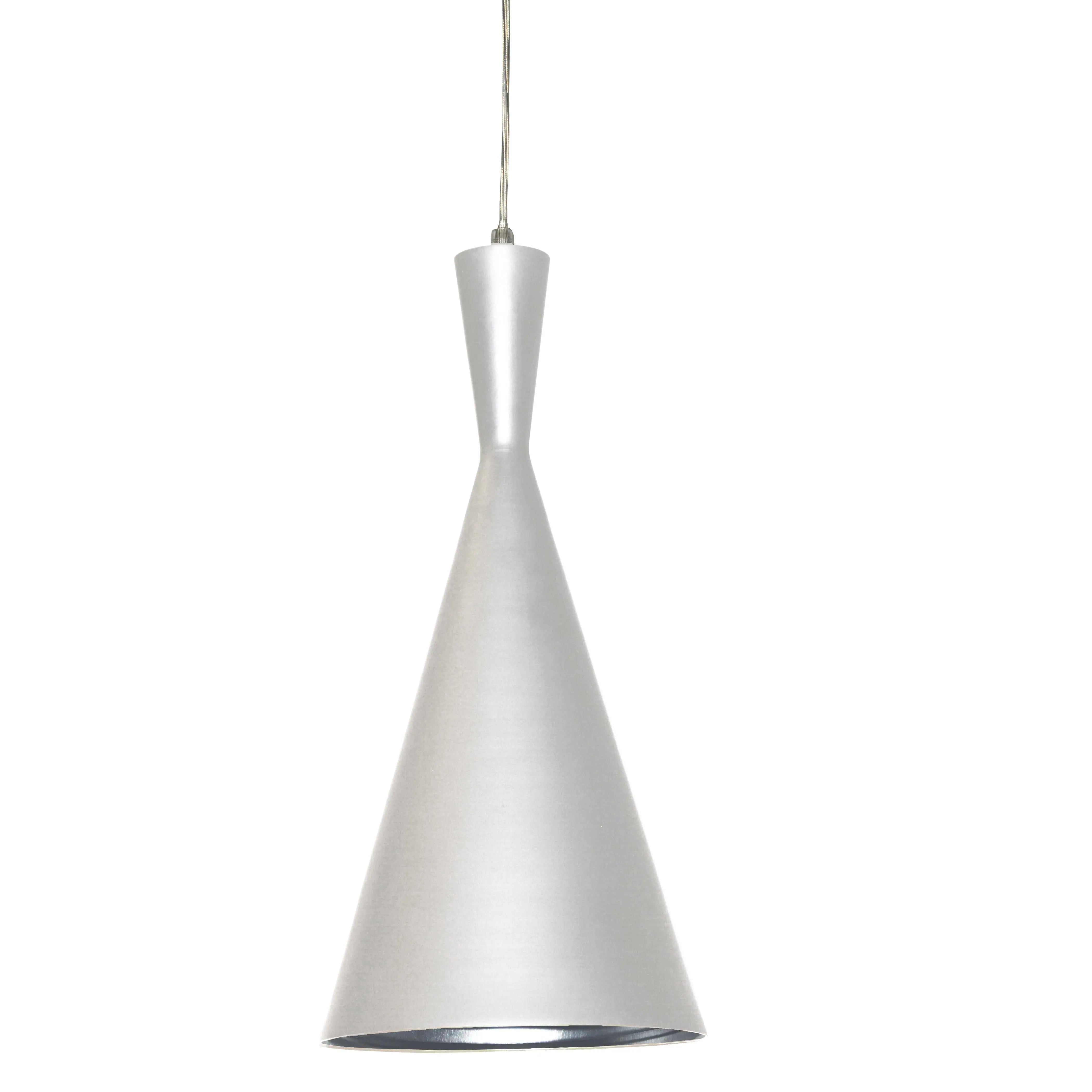 Dainolite 1 Light Incandescent Pendant, Matte White w/Silver Pebbled Interior