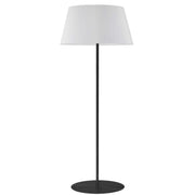 Dainolite 1 Light Incandescent Round Base Floor Lamp Matte Black with White Shade
