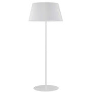 Dainolite 1 Light Incandescent Round Base Floor Lamp Matte White with White Shade