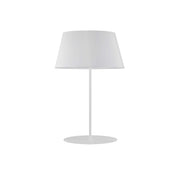 Dainolite 1 Light Incandescent Round Base Table Lamp Matte Black with White Shade GTC-R281T-MW-WH