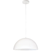 Dainolite 1 Light Incandescent Small Dome Pendant, Matte White