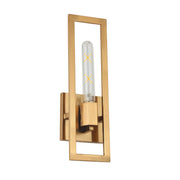 Dainolite 1 Light Incandescent Wall Sconce, Aged Brass