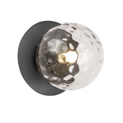 Dainolite 1 Light Incandescent Wall Sconce, Matte Black with Clear Glass