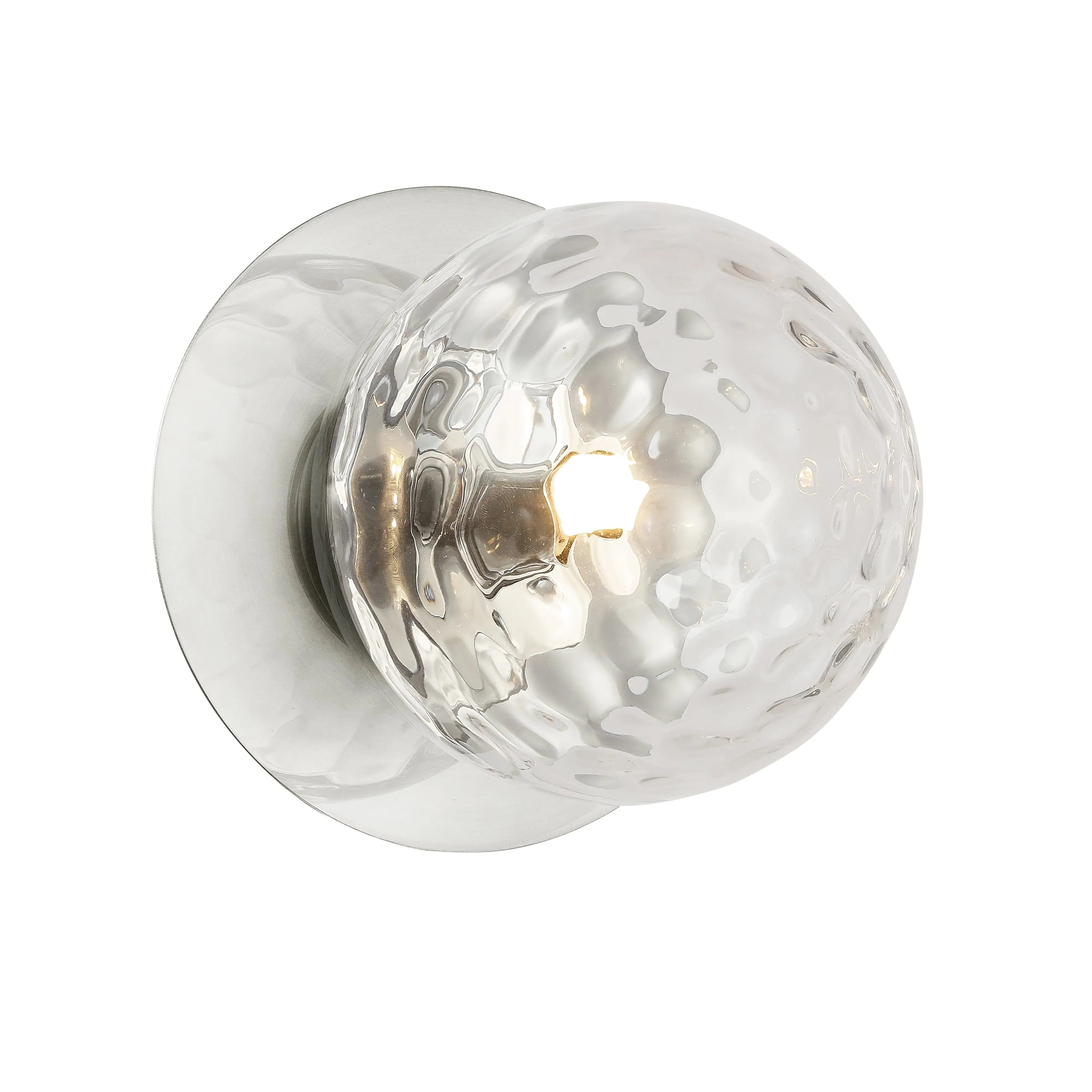 Dainolite 1 Light Incandescent Wall Sconce, Polished Chrome with Clear Glass