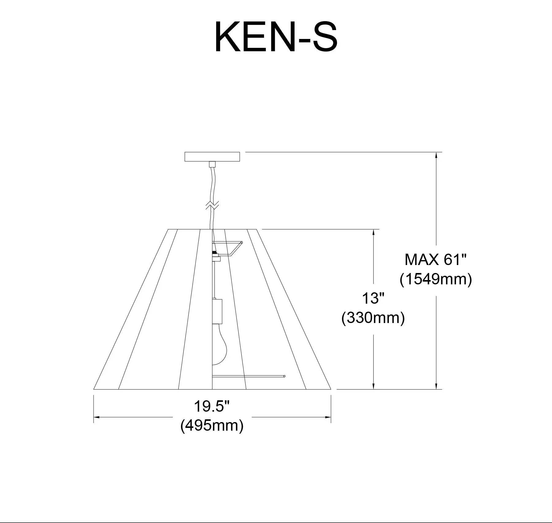 Dainolite 1 Light Kendra Pendant JTone White, Small Polished Chrome