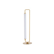 Dainolite 1 Light LED Freya Table Lamp Aged Brass w/ White Acrylic