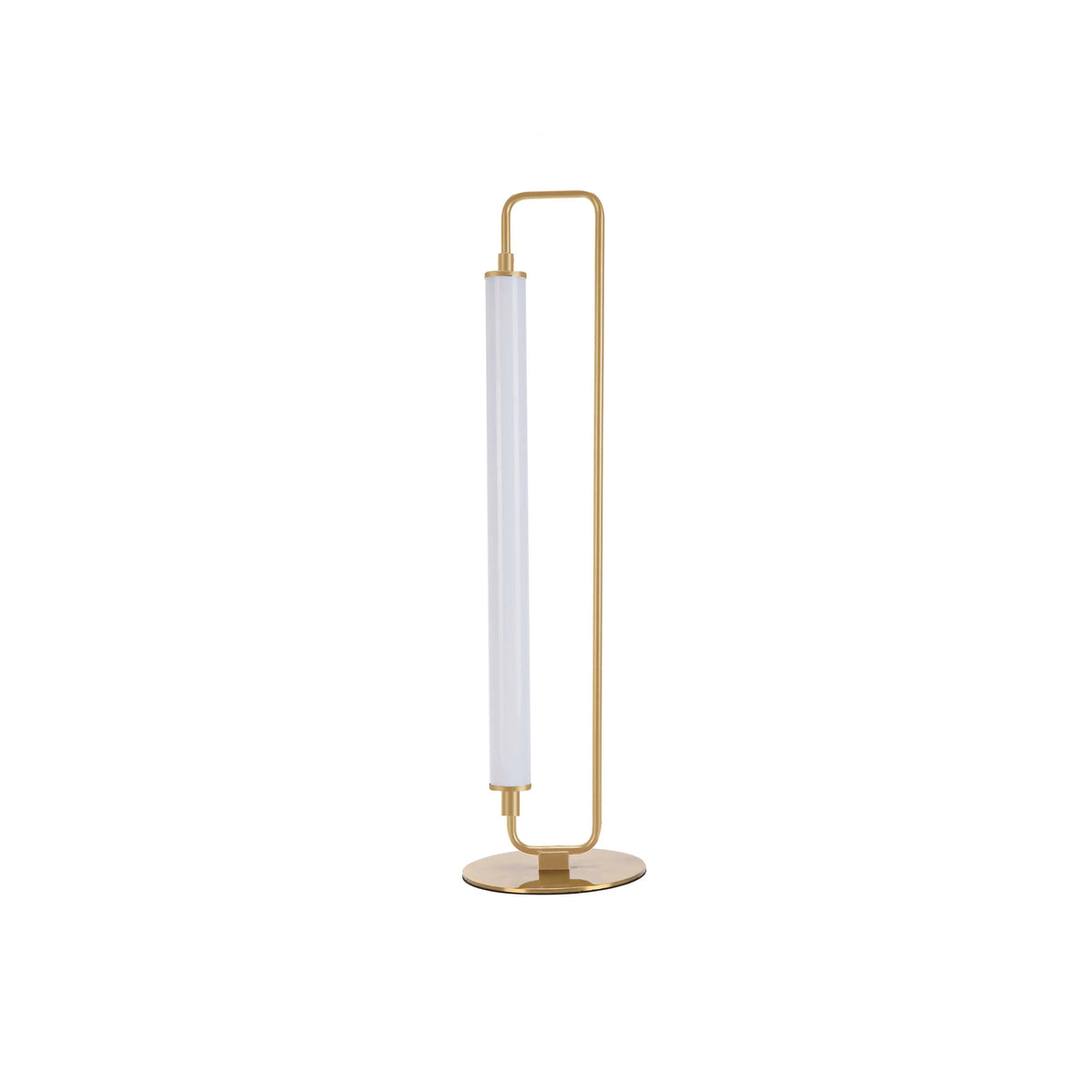 Dainolite 1 Light LED Freya Table Lamp Aged Brass w/ White Acrylic