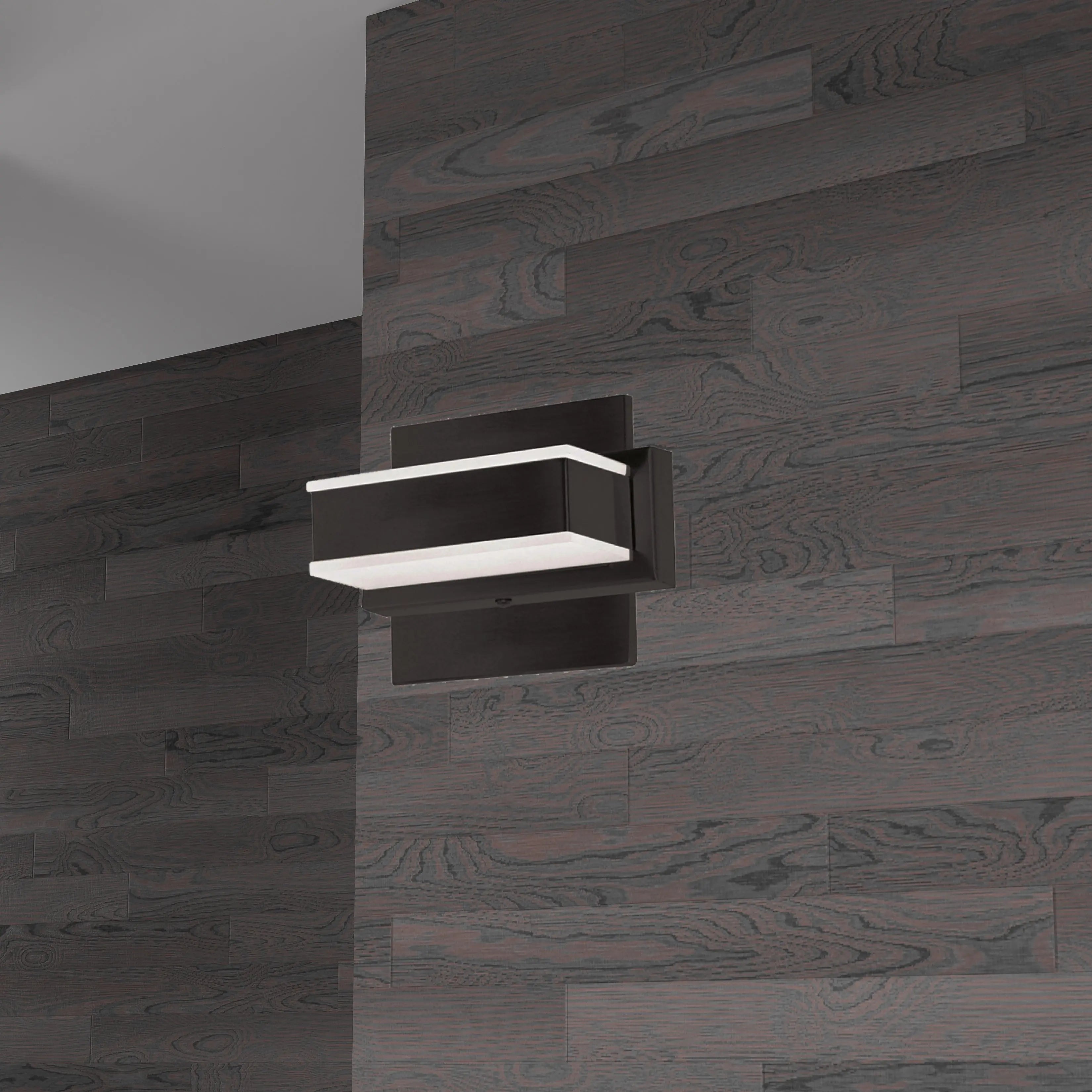 Dainolite 1 Light LED Wall Vanity, Matte Black Finish