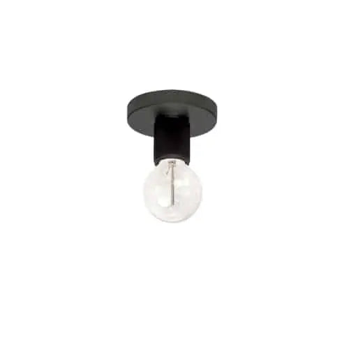 Dainolite 1 Light Matte Black Flush Mount