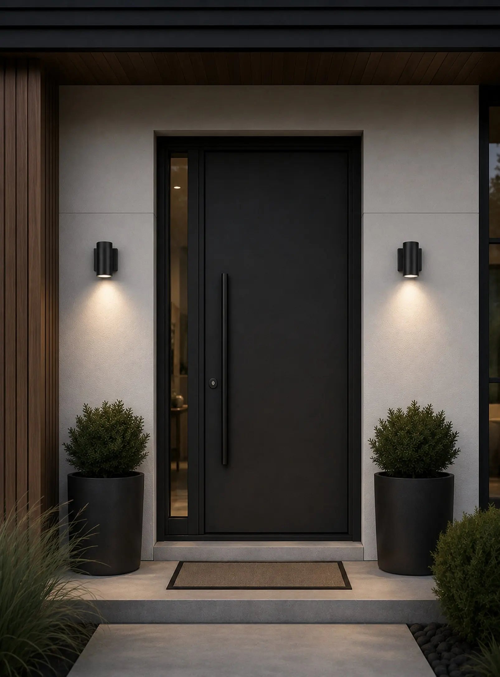 Dainolite 1 Light Matte Black Outdoor Wall Sconce