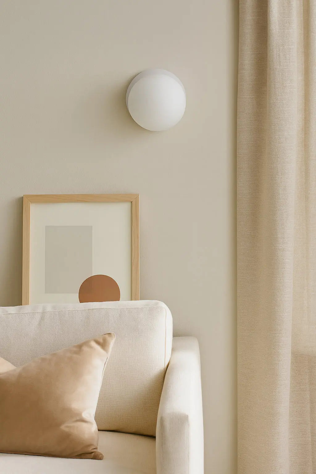 Dainolite 1 Light Matte White Incandescent Wall Sconce with White Glass Globe
