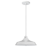 Dainolite 1 Light Matte White Pendant