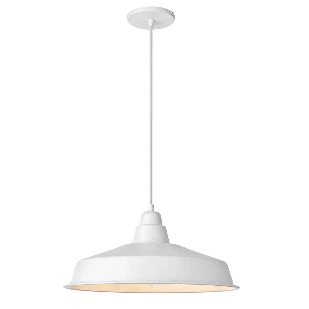 Dainolite 1 Light Matte White Pendant