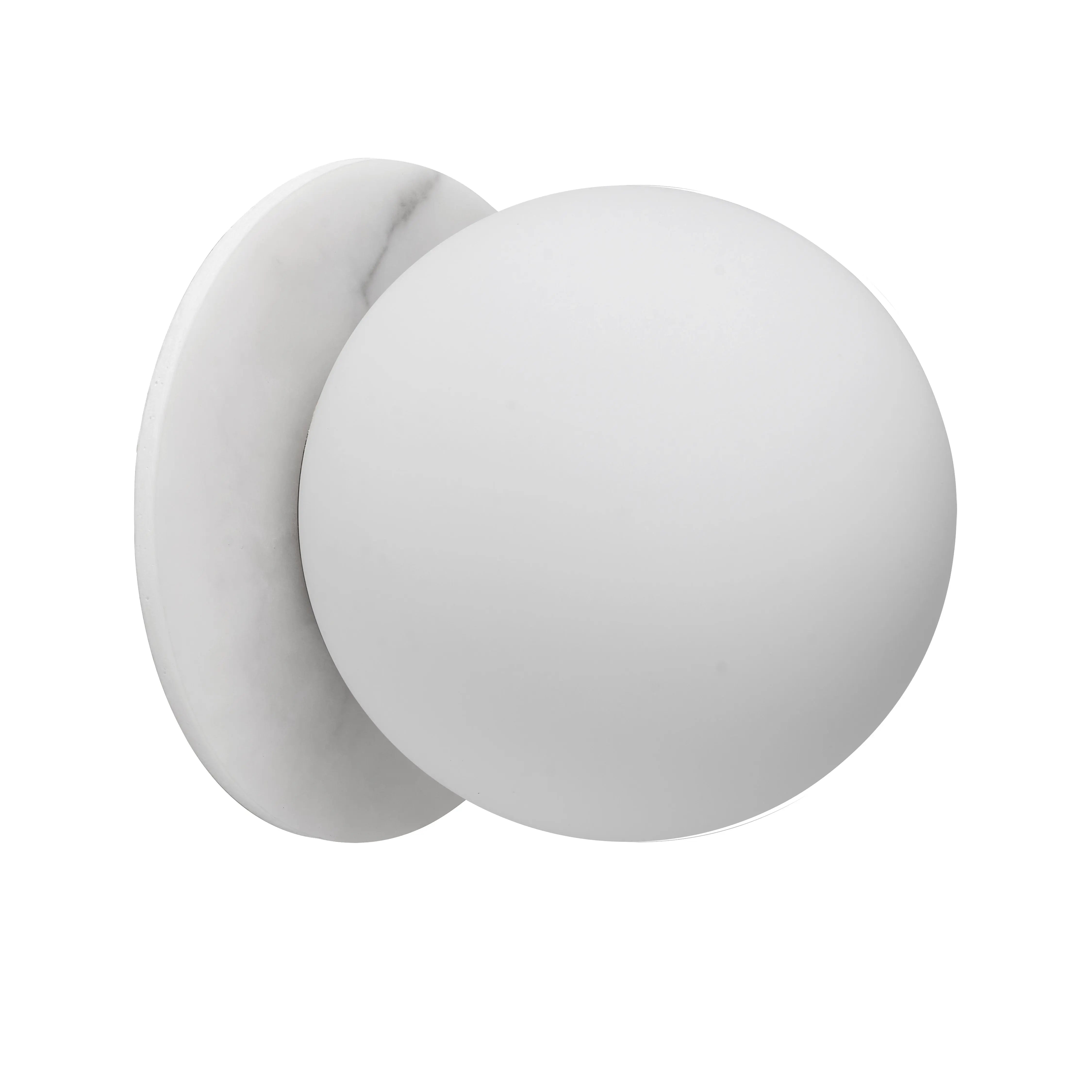 Dainolite 1 Light Matte White Wall Sconce w/ Faux Alabaster and Opal Glas