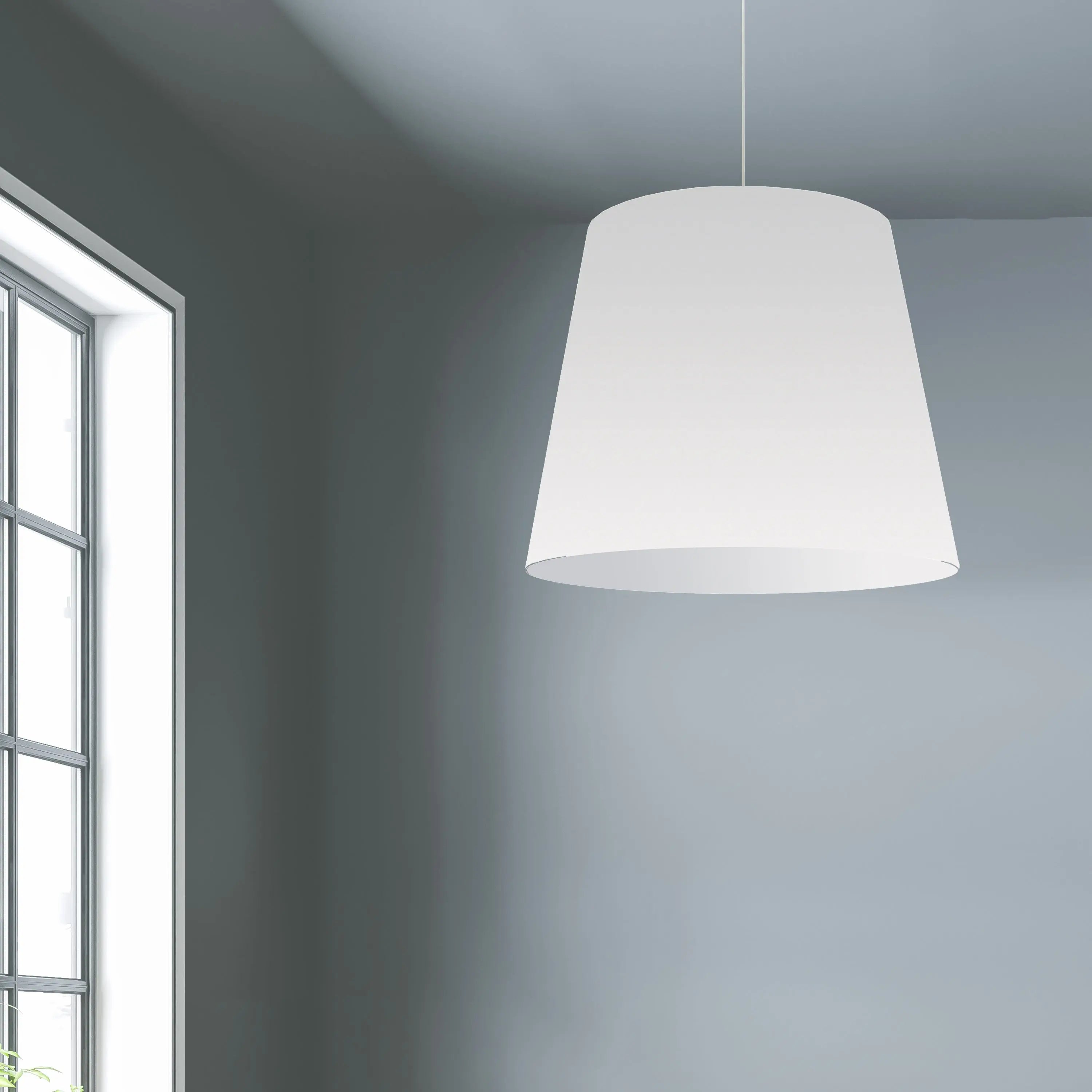 Dainolite 1 Light Oversized Drum Pendant Large White Shade