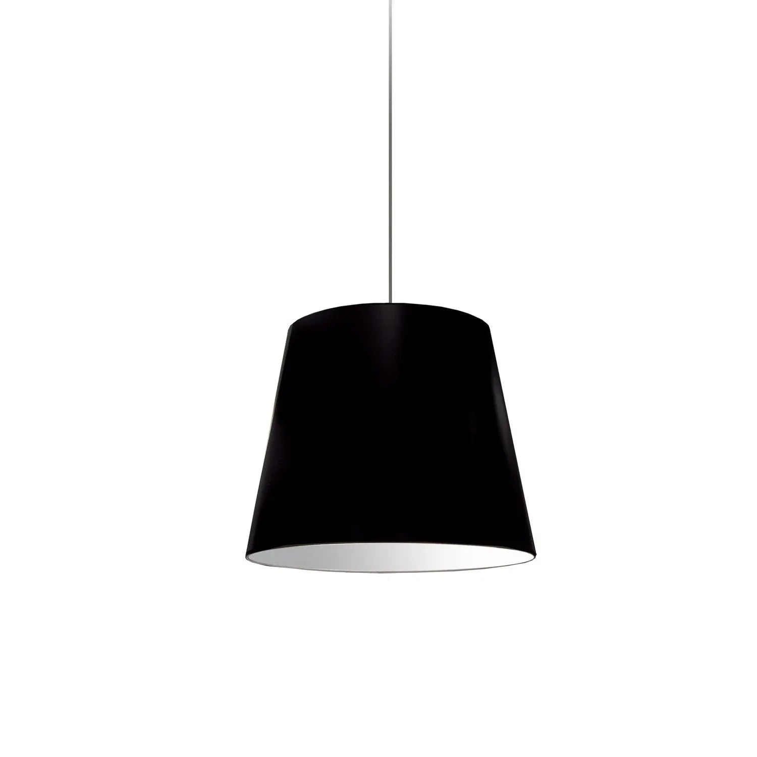 Dainolite 1 Light Oversized Drum Pendant Small Black Shade