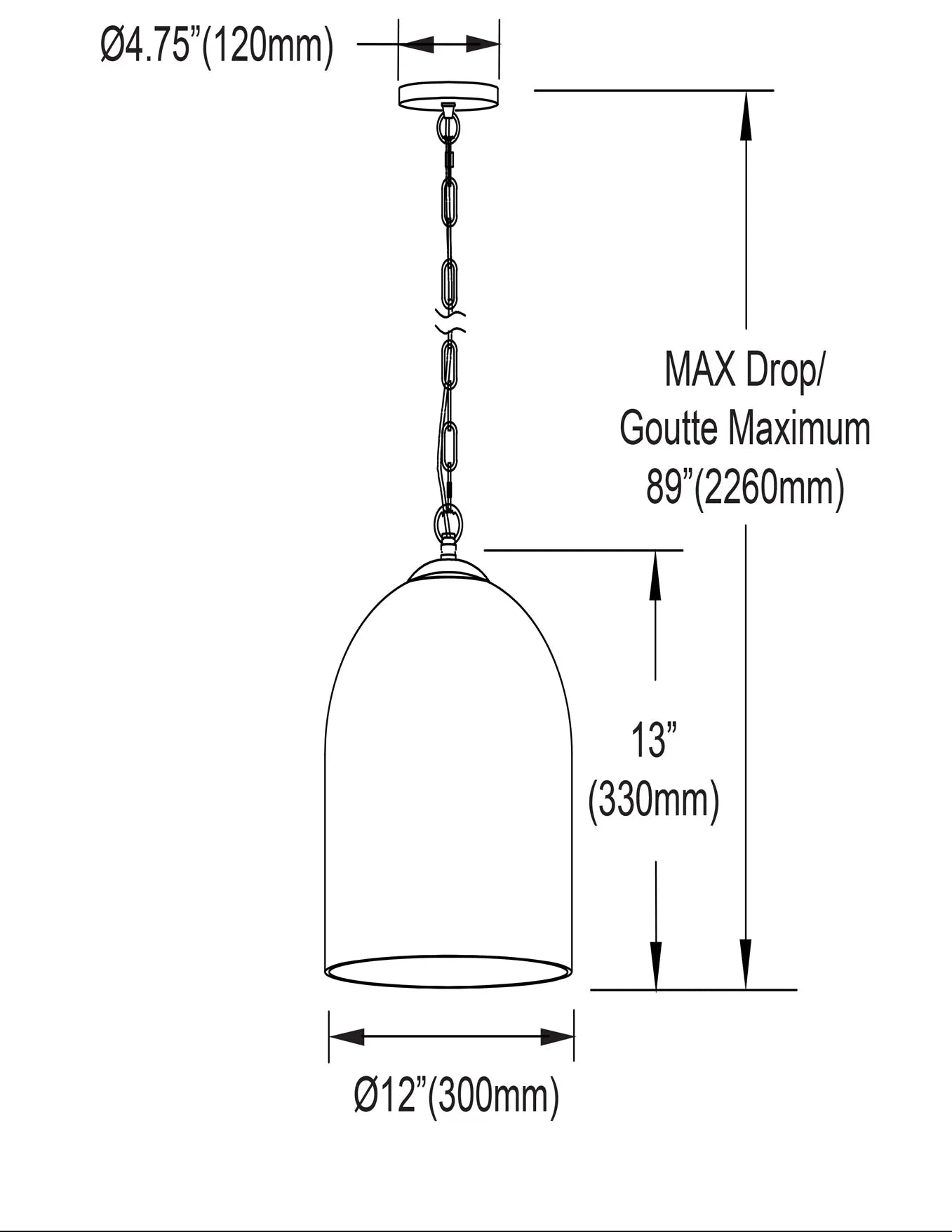 Dainolite 1 Light Pendant AGB Aged Brass PRC-121P-AGB