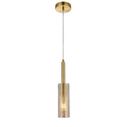 Dainolite 1 Light Pendant in Aged Brass