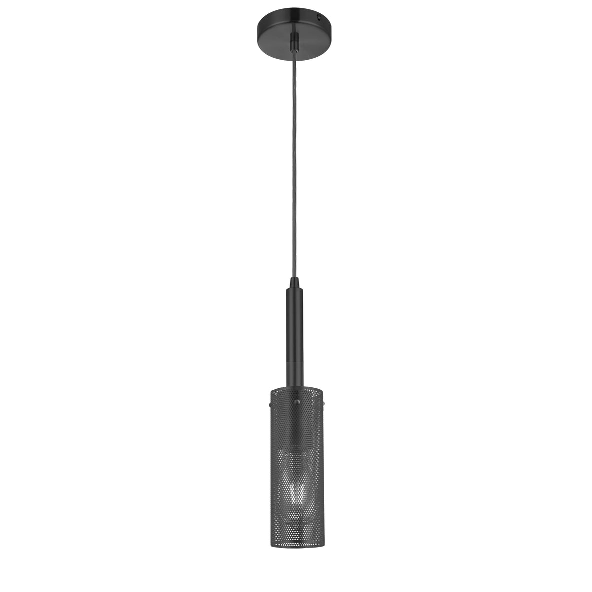 Dainolite 1 Light Pendant in Matte Black