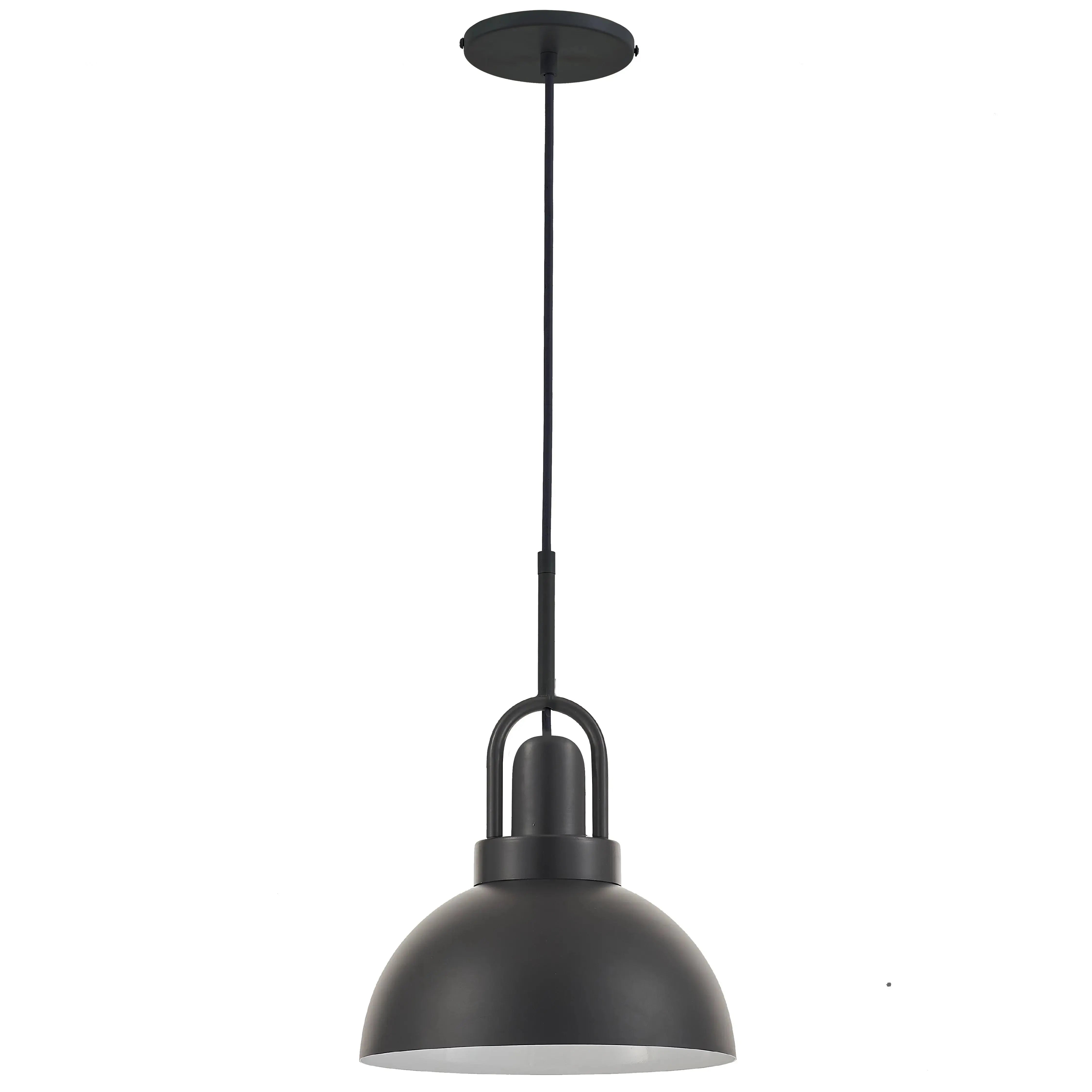 Dainolite 1 Light Pendant in Matte Black - Plumbing Market