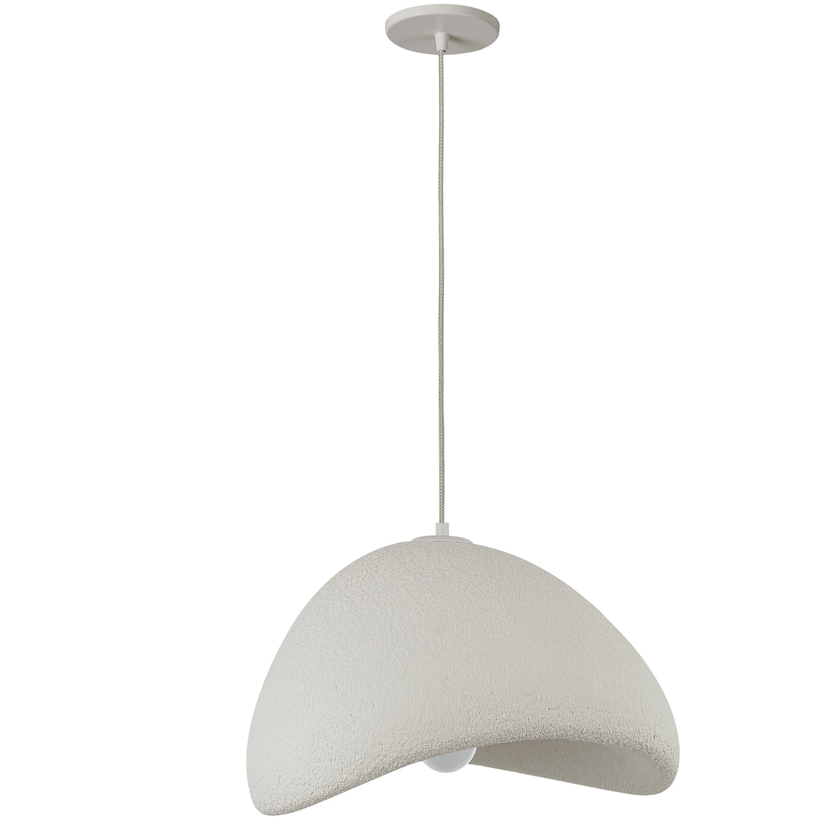 Dainolite 1 Light Pendant in Matte Linen