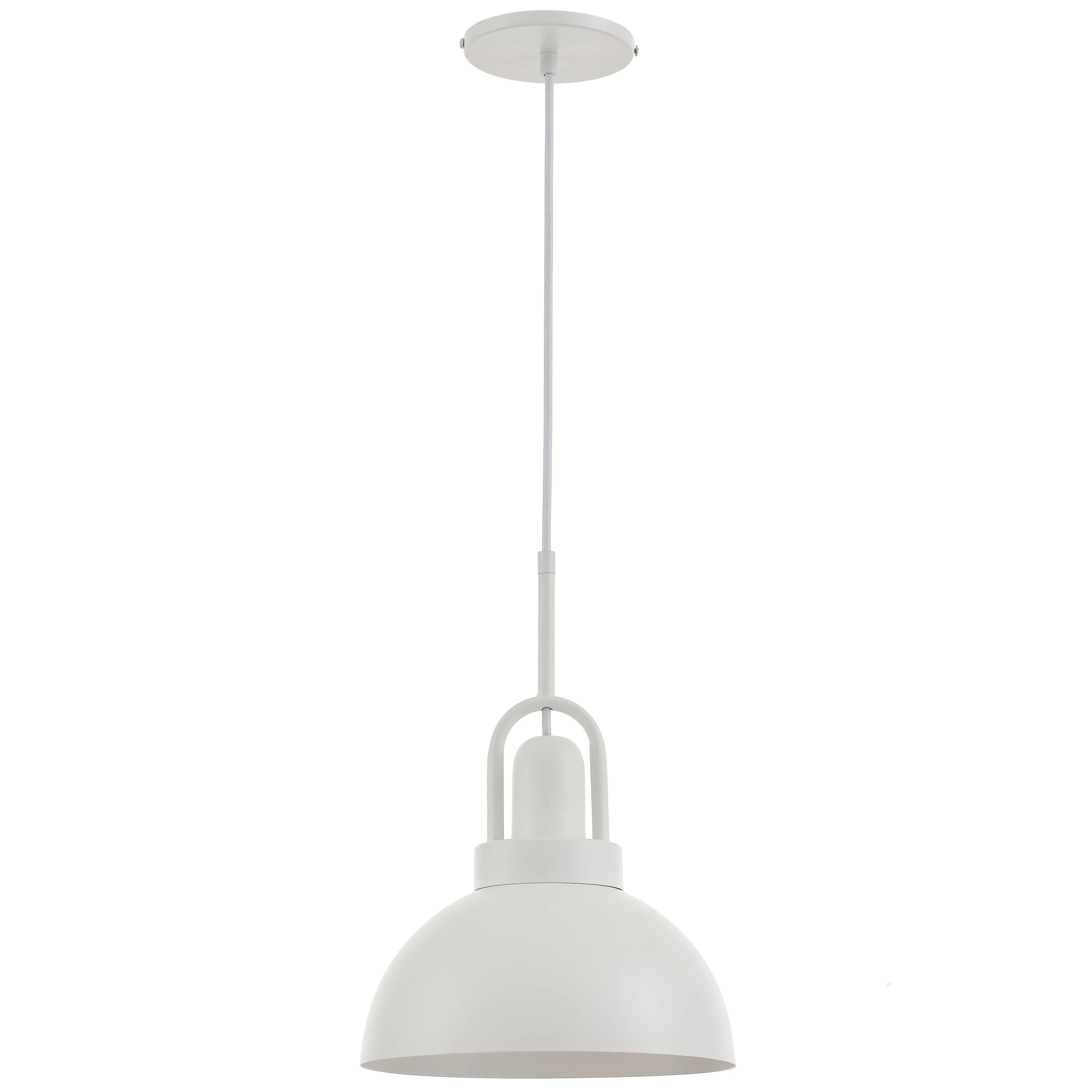 Dainolite 1 Light Pendant in Matte White