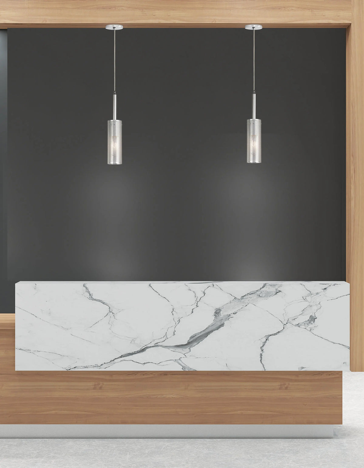Dainolite 1 Light Pendant in Polished Chrome
