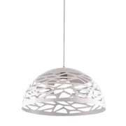 Dainolite 1 Light Pendant, Matte White Finish