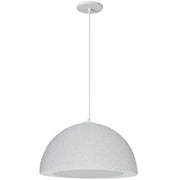 Dainolite 1 Light Pendant, Matte White