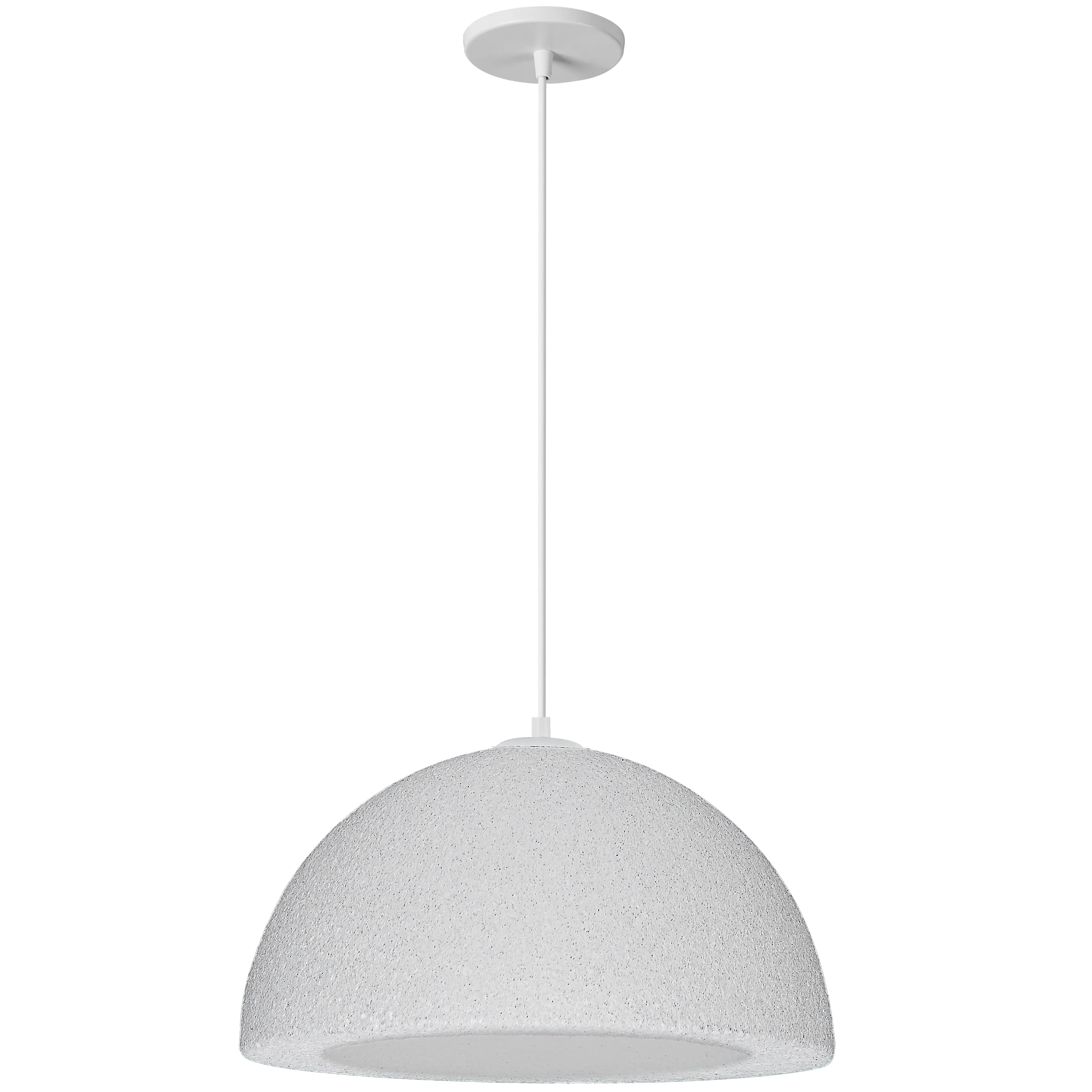 Dainolite 1 Light Pendant, Matte White