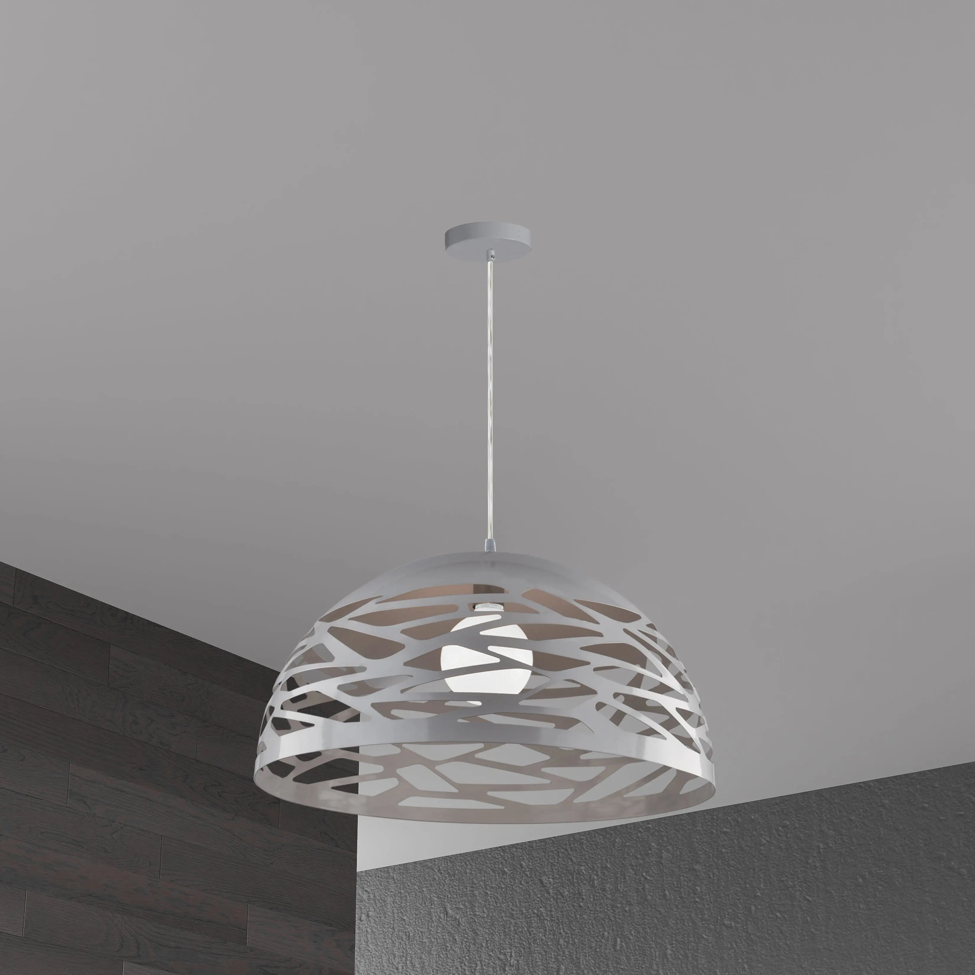 Dainolite 1 Light Pendant, Millstone Finish