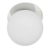 Dainolite 1 Light Polished Chrome Incandescent Wall Sconce with White Glass Globe