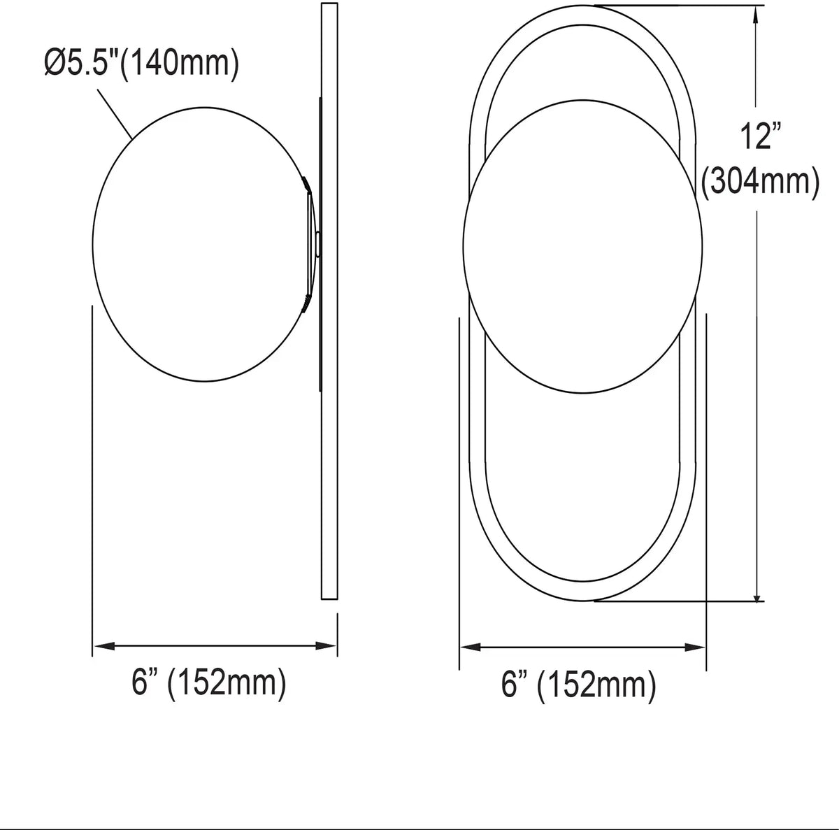 Dainolite 1 Light Polished Chrome Wall Sconce w/ Opal Glass