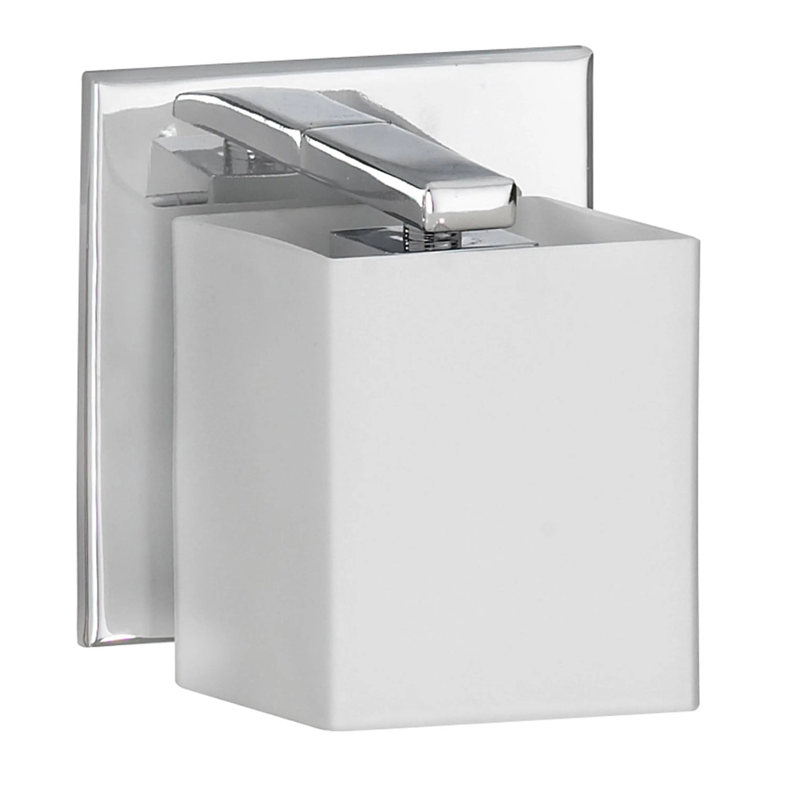 Dainolite 1 Light Sconce, Polished Chrome, Frosted White Glass