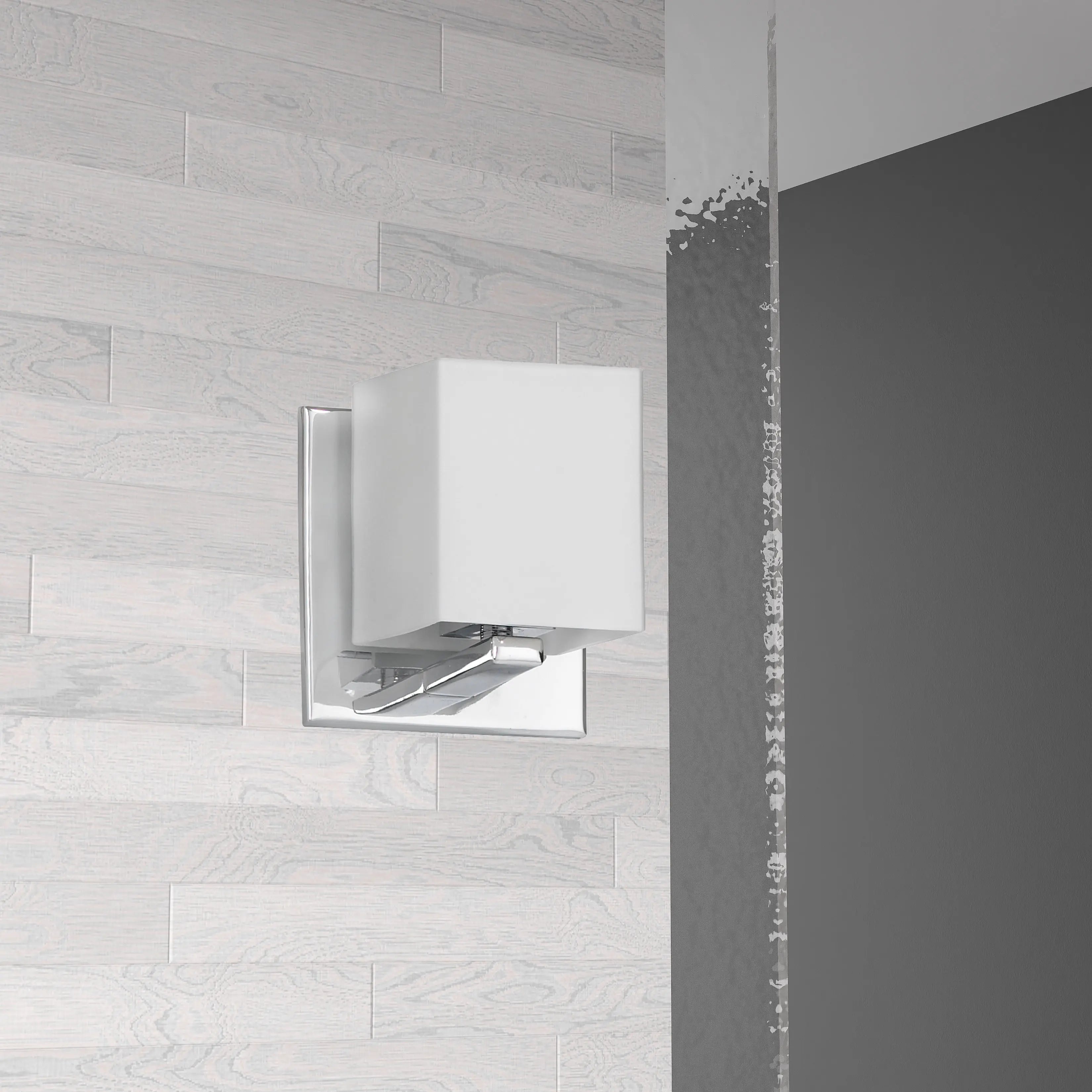 Dainolite 1 Light Sconce, Polished Chrome, Frosted White Glass