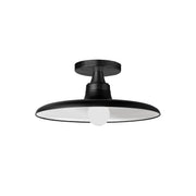 Dainolite 1 Light Semi-Flush Mount, Matte Black