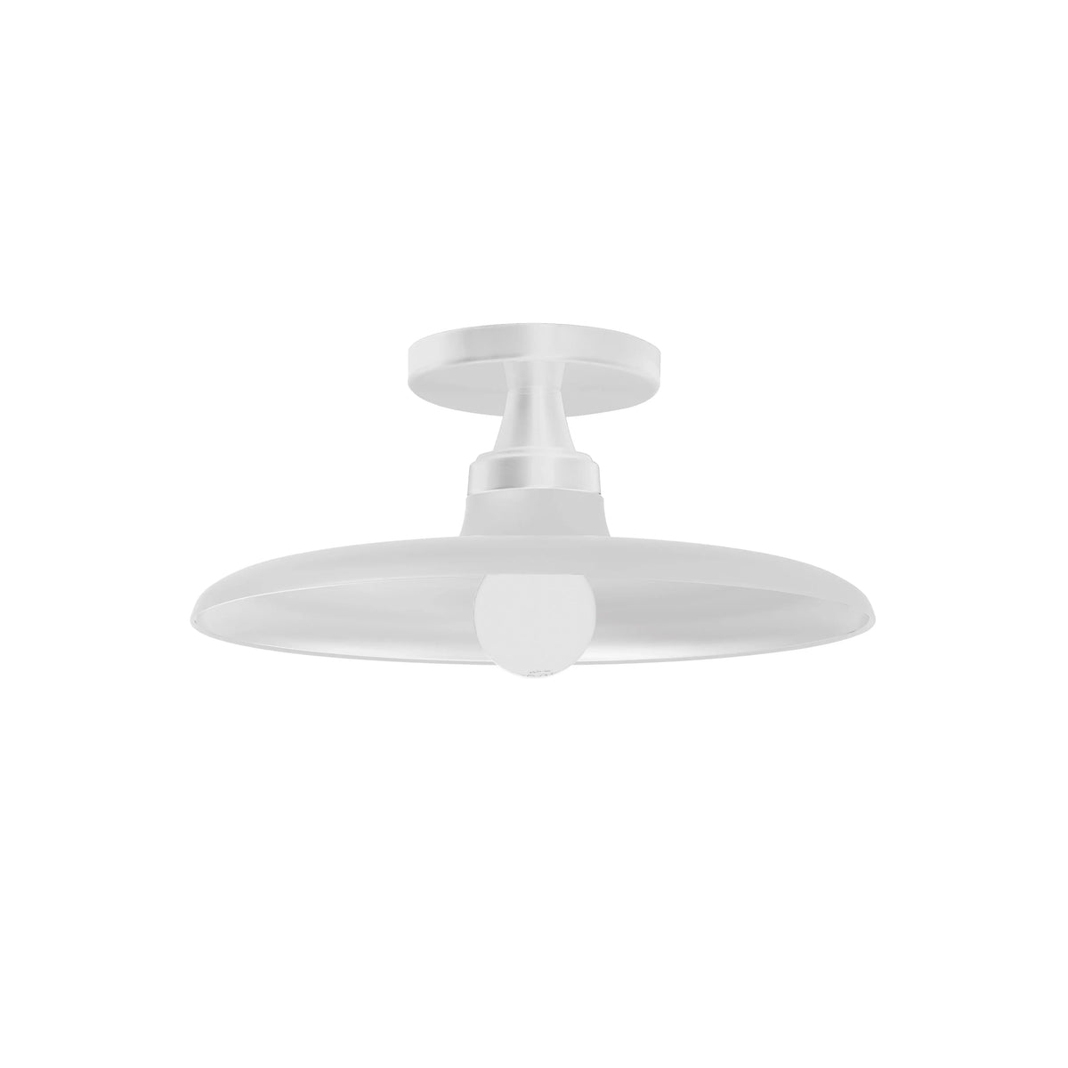 Dainolite 1 Light Semi-Flush Mount, Matte White