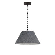 Dainolite 1 Light Small Brynn Black Pendant w/ Grey Felt