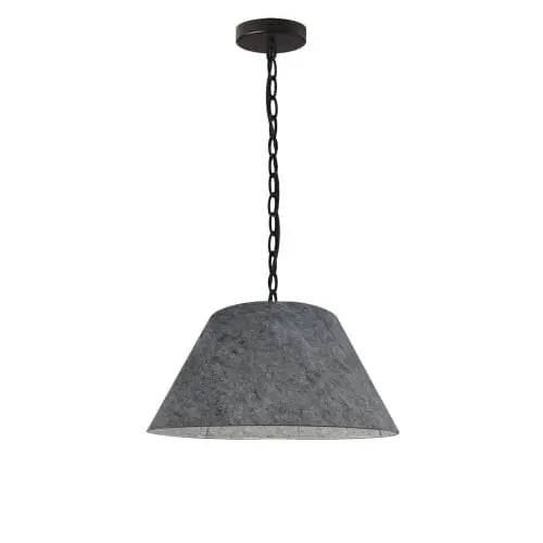 Dainolite 1 Light Small Brynn Black Pendant w/ Grey Felt