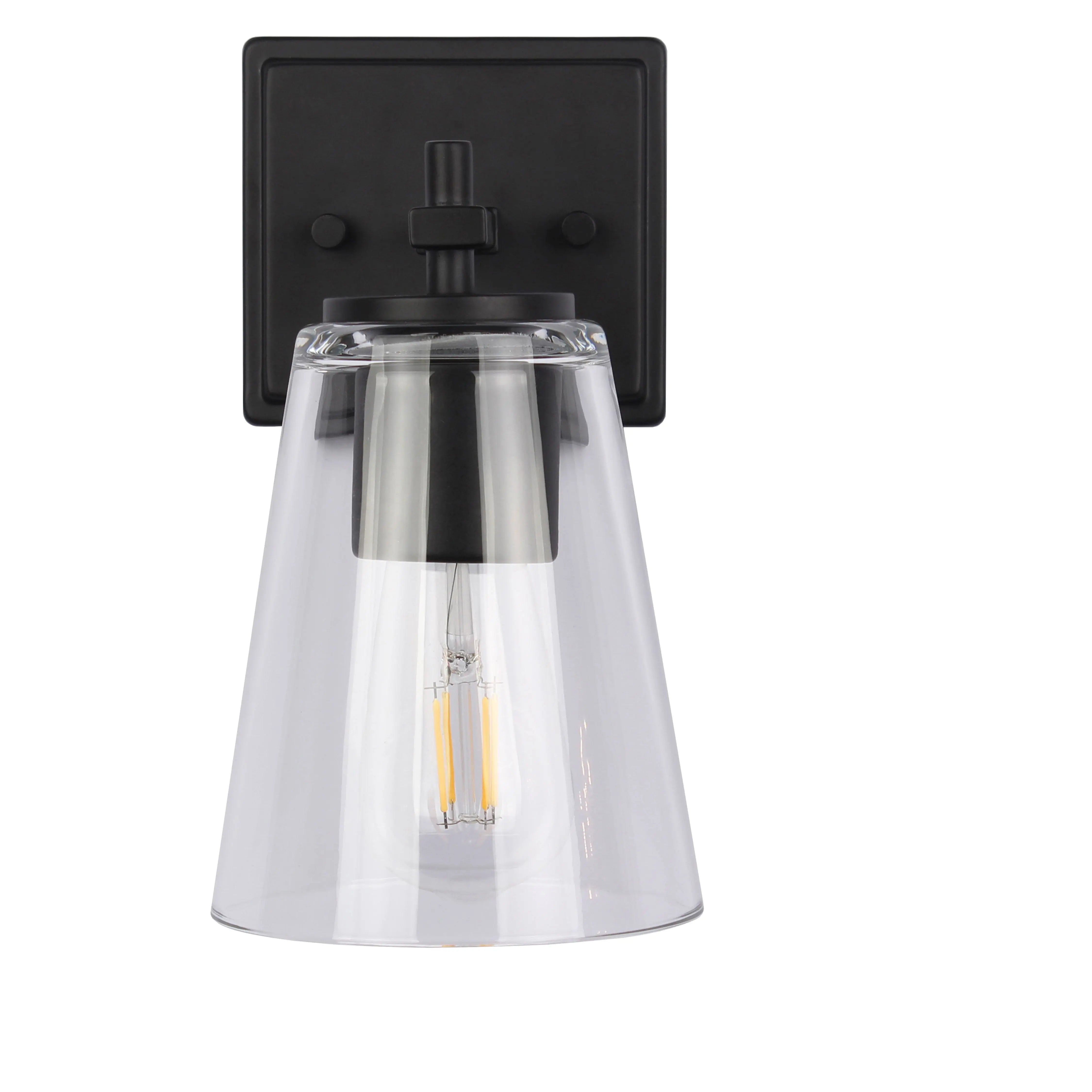 Dainolite 1 Light Wall Sconce in Matte Black