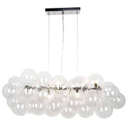 Dainolite 10 Light Halogen Horizontal Pendant, Polished Chrome with Clear Glass