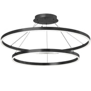 Dainolite 103W Chandelier, Matte Black with White Acrylic Diffuser