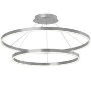 Dainolite 103W Colour Changing Temperature Chandelier, Silver with White Acrylic Diffuser