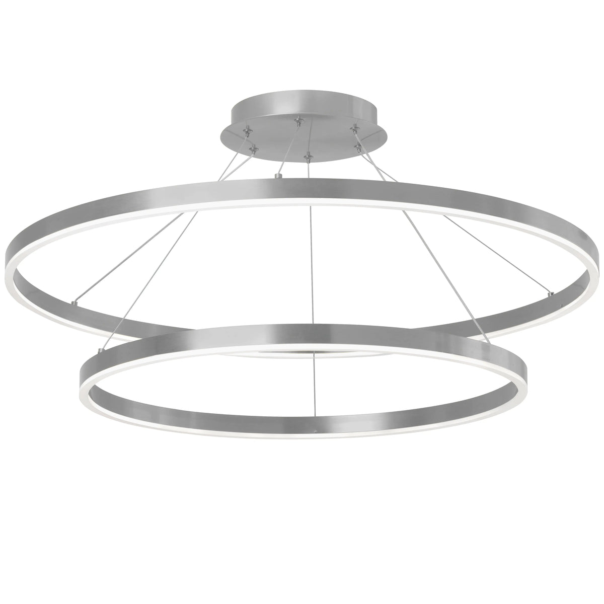 Dainolite 103W Colour Changing Temperature Chandelier, Silver with White Acrylic Diffuser